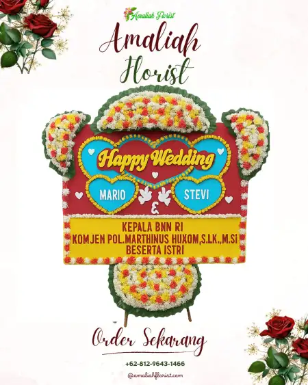 Papan Bunga Pernikahan Citeras